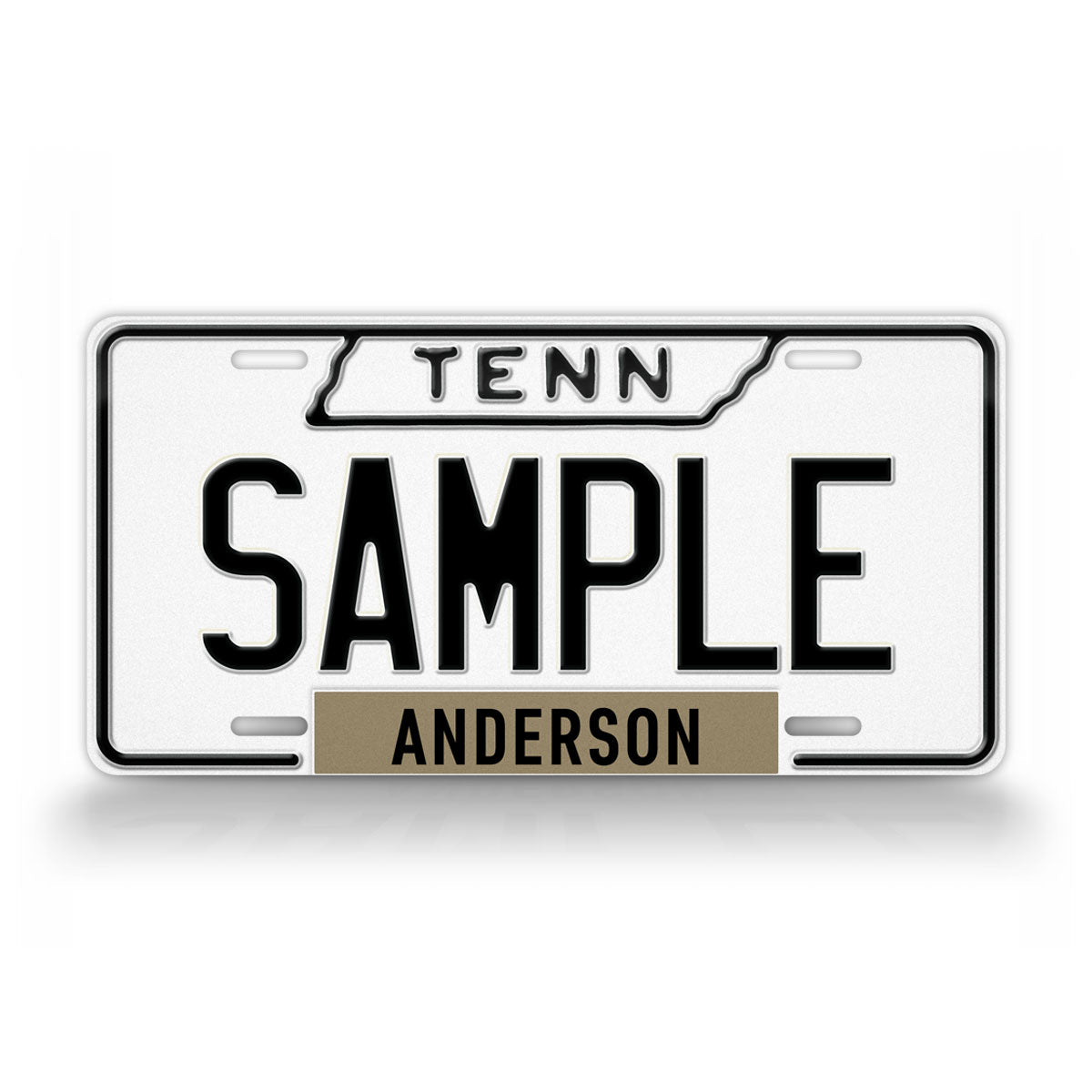 Custom Tennessee White-Black 1963 License Plate