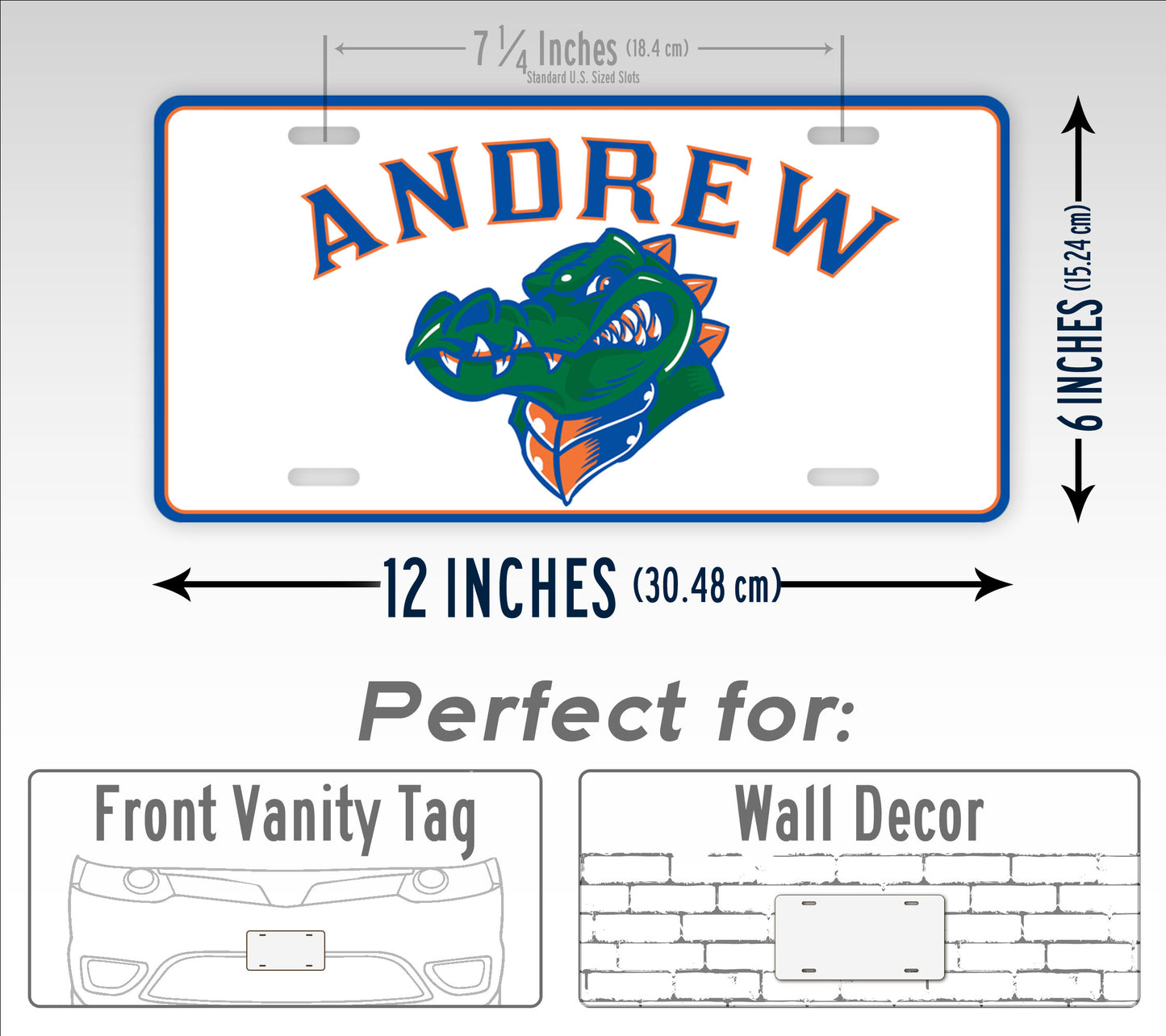 Custom Florida Gator Personalized License Plate