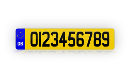 Personalized European British Style License Plate