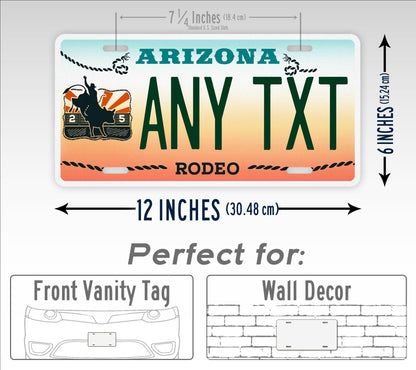 Custom Arizona Rodeo License Plate