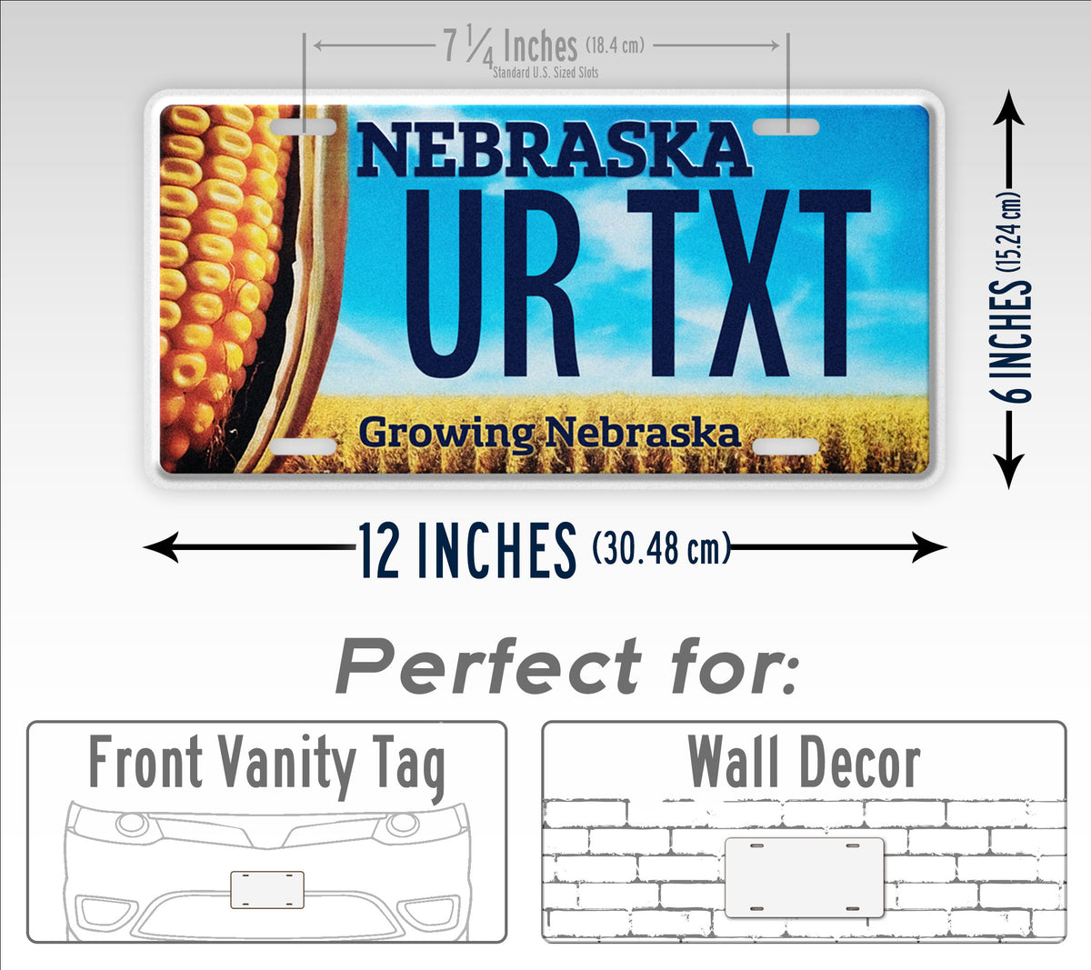 Custom Nebraska "Growing Nebraska" 2018 License Plate