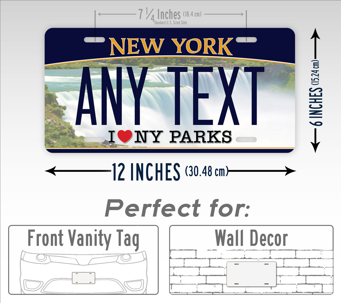 Personalized New York "I Love NY Parks" 2016 Custom License Plate