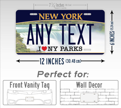 Personalized New York "I Love NY Parks" 2016 Custom License Plate