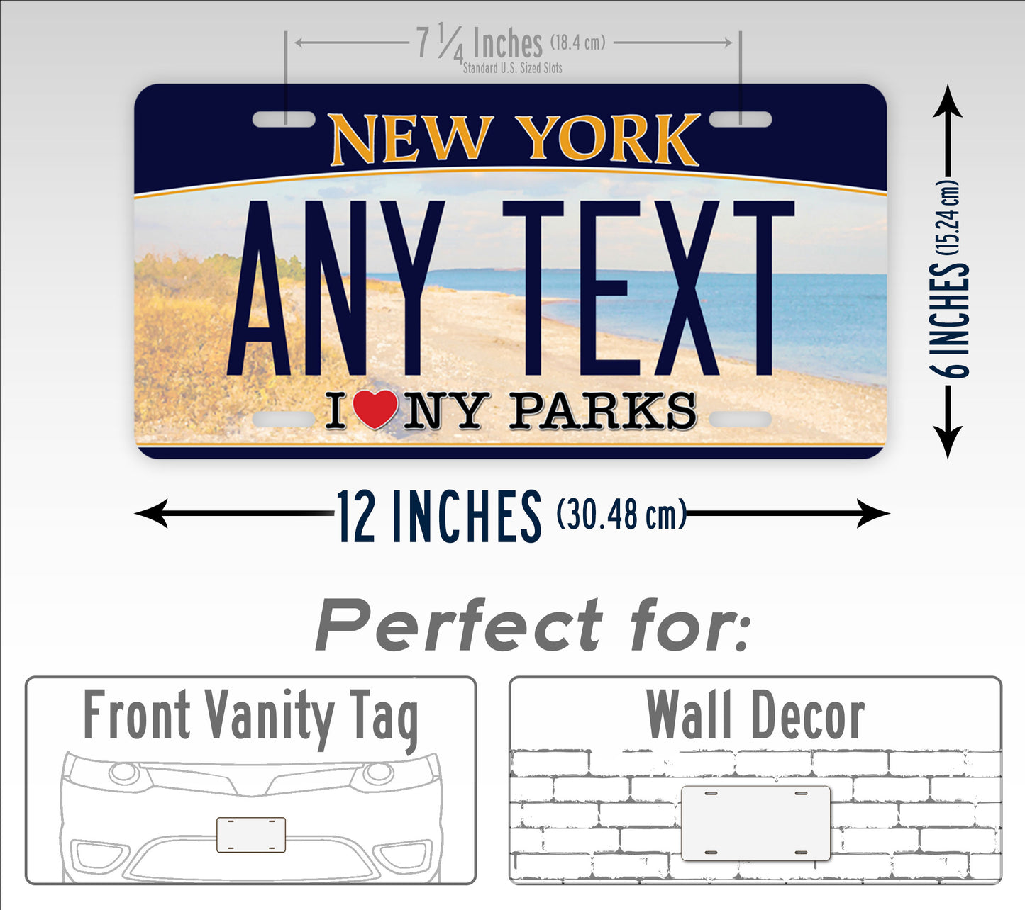 Personalized New York "I Love NY Parks" 2016 Custom License Plate