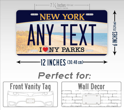 Personalized New York "I Love NY Parks" 2016 Custom License Plate