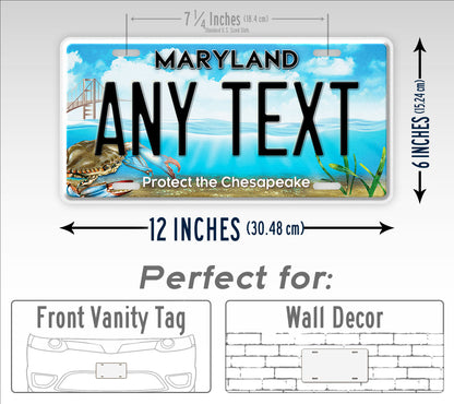 Custom Maryland Protect The Chesapeake License Plate