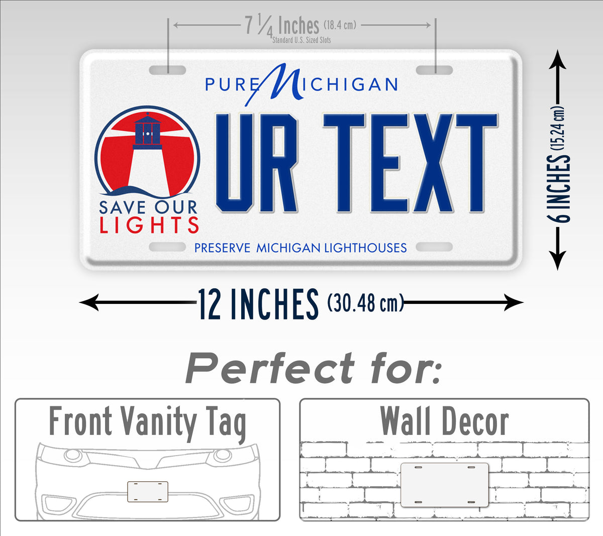 Michigan Save Our Lights State License Plate