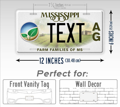 Personalized Mississippi State Farm Families of MS License Plate