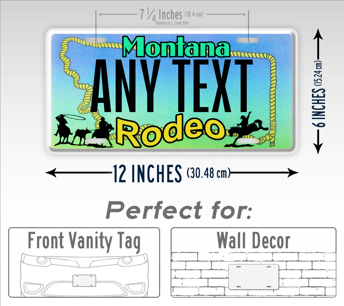 Custom Montana "Rodeo" State License Plate
