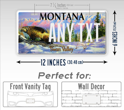 Custom Montana "Swan Valley" State License Plate