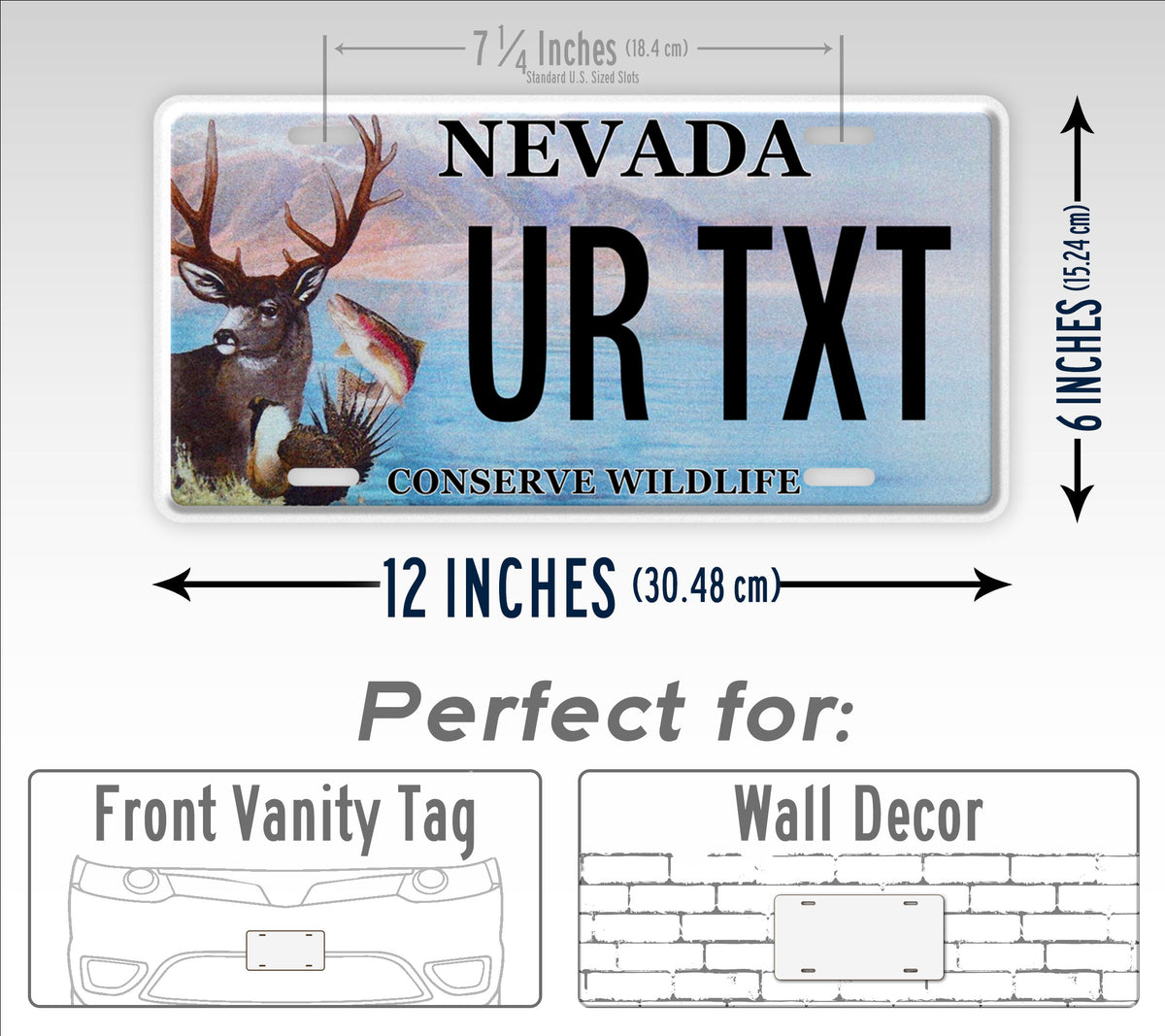 Custom Nevada Conserve Wildlife 2026 License Plate