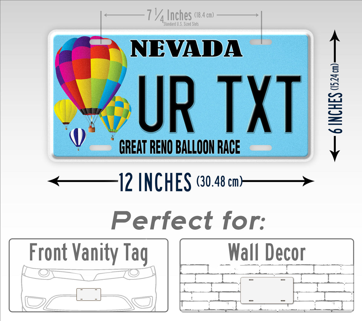 Custom Nevada Great Reno Balloon Race 2017 License Plate
