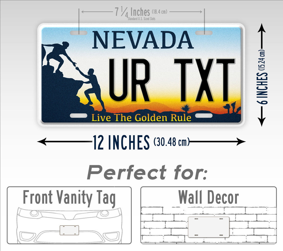 Custom Nevada Golden Rule 2021 License Plate