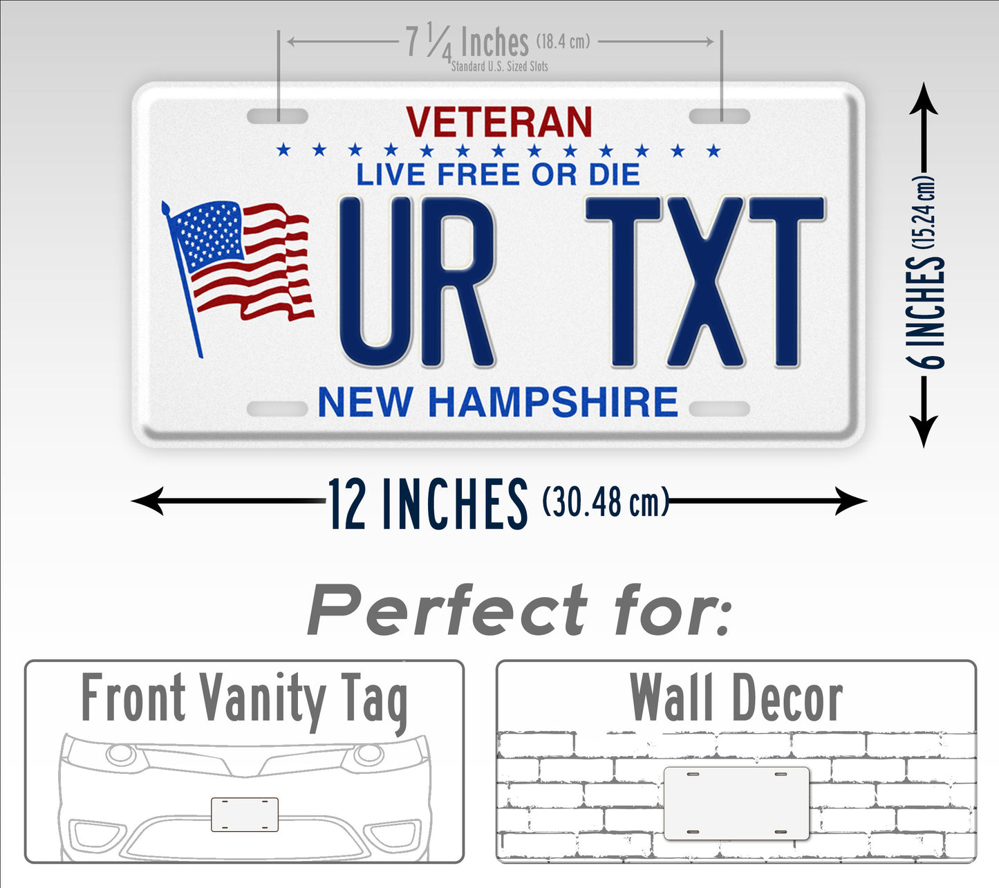 New Hampshire Veteran Custom License Plate