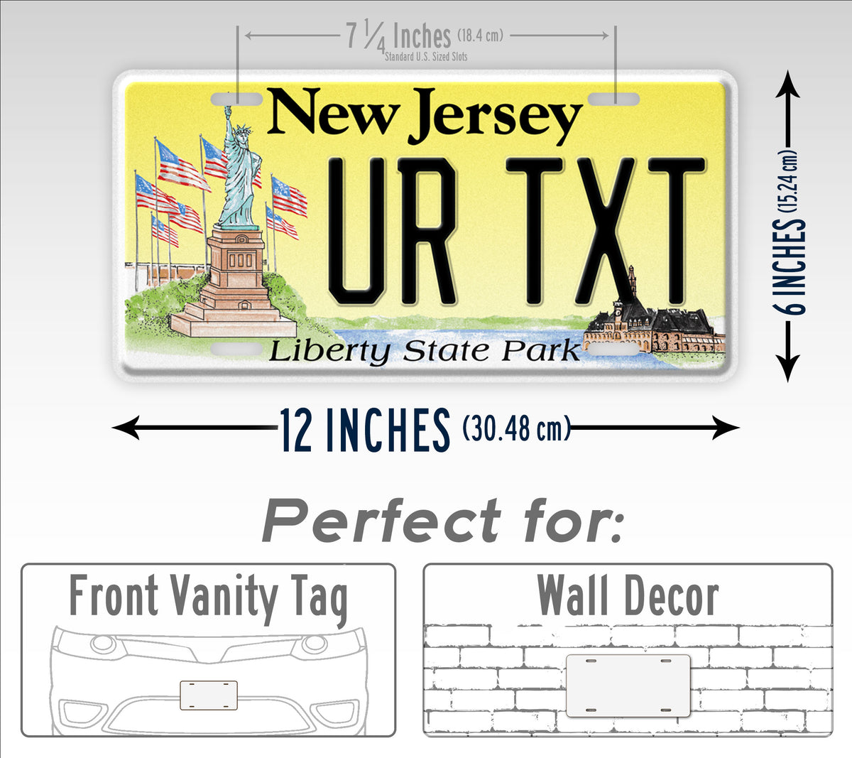 Custom New Jersey Liberty State Park 1999 License Plate