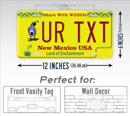 Custom New Mexico Share with Wildlife Bird 2020 License Plate