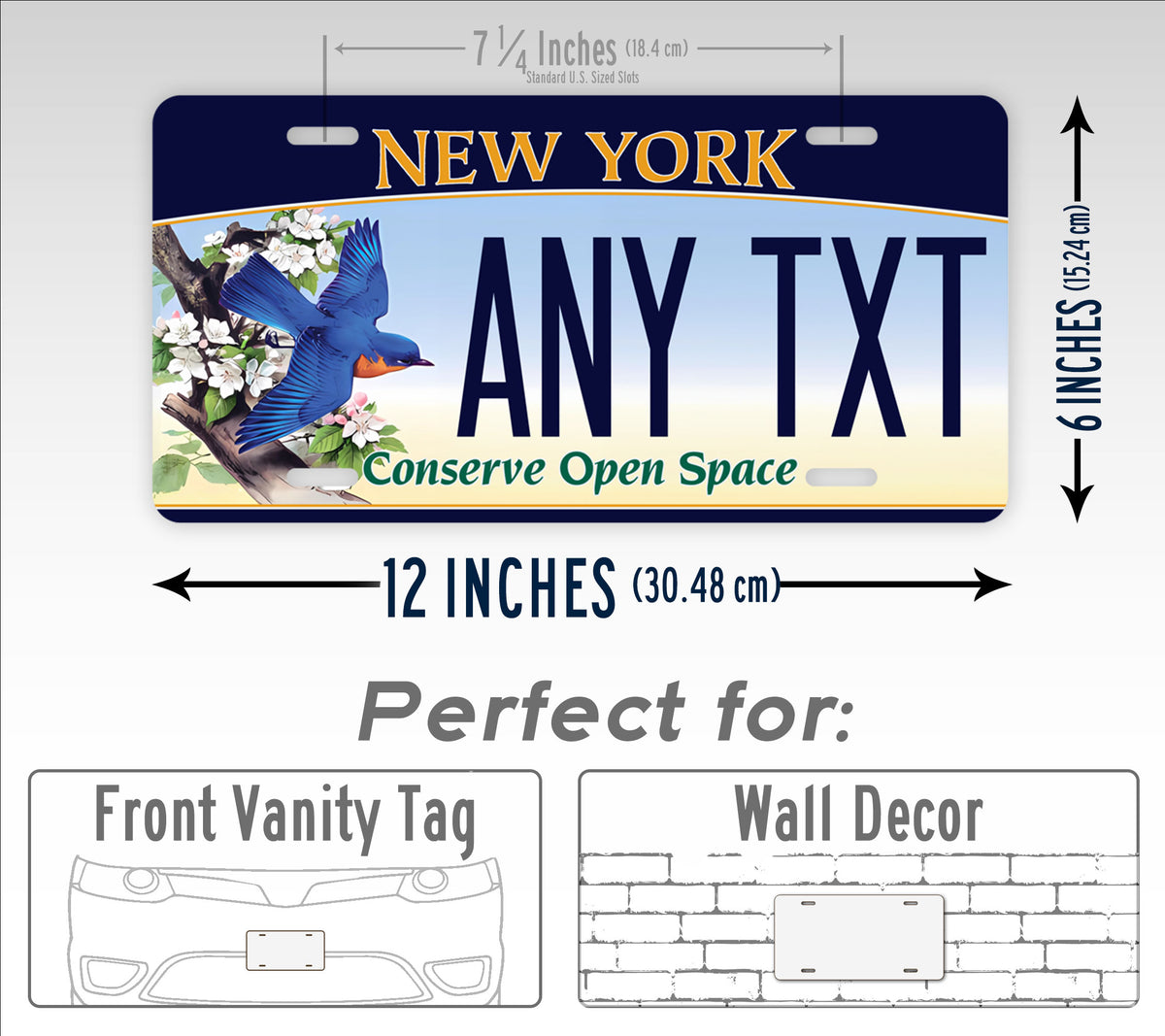 Personalized New York "Conserve Open Space" 1995 Custom License Plate