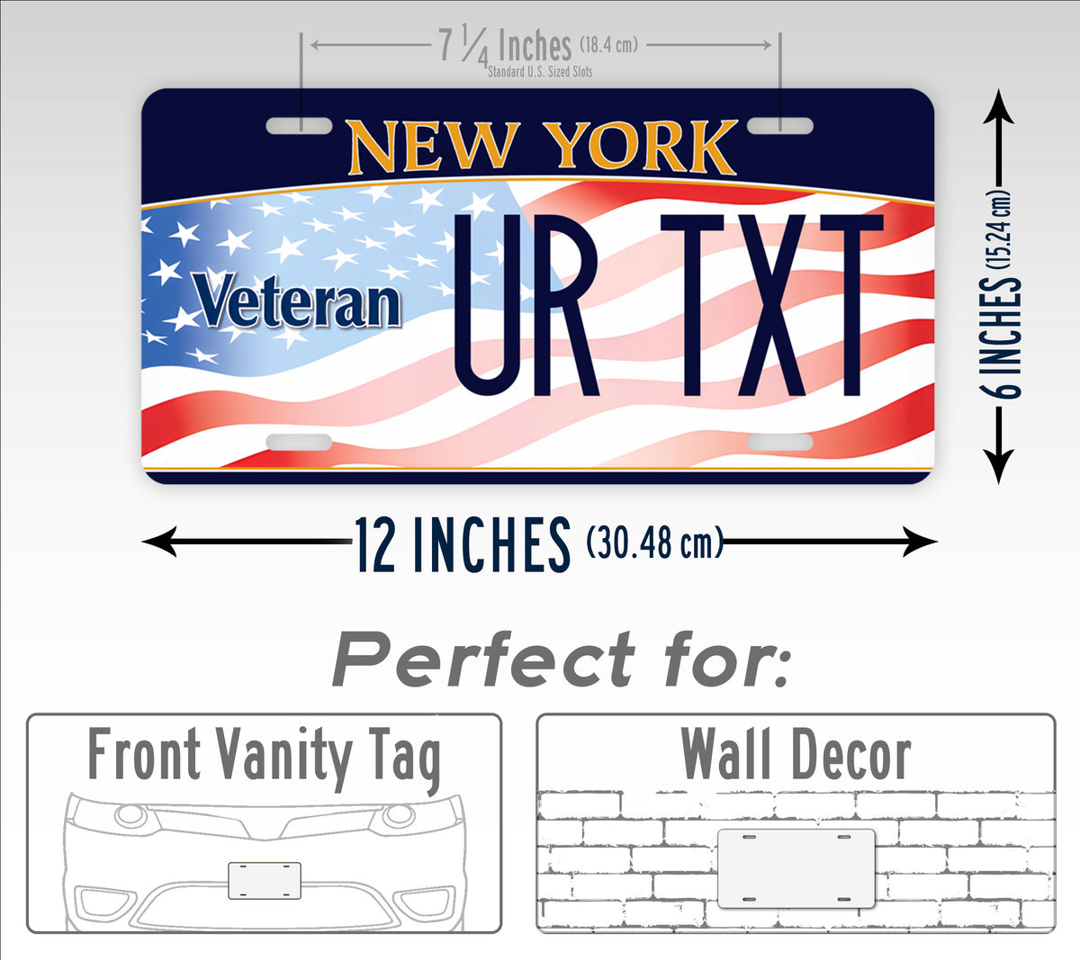 New York Veteran American Flag 2011 License Plate