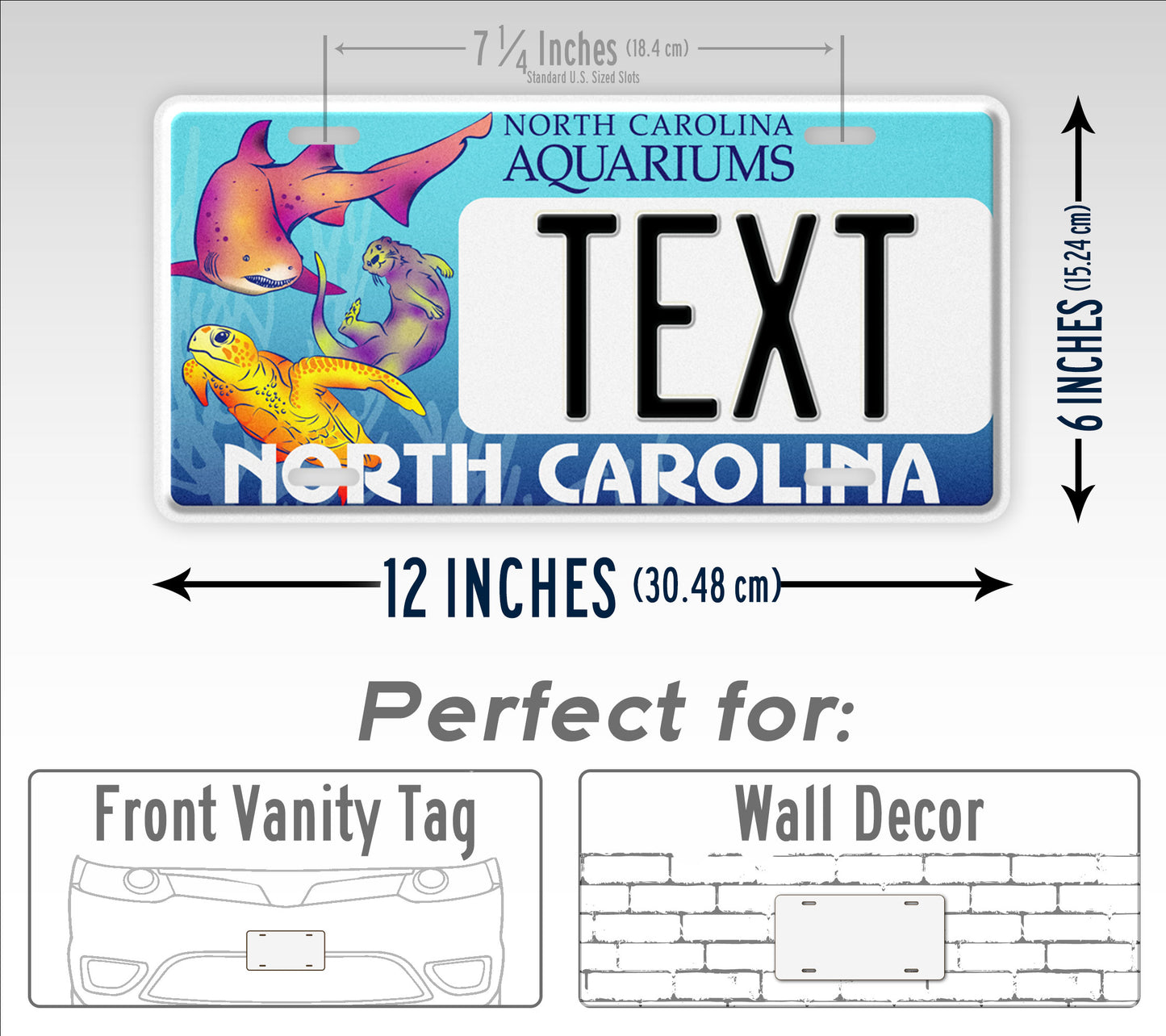 Custom North Carolina Aquariums 2023 License Plate