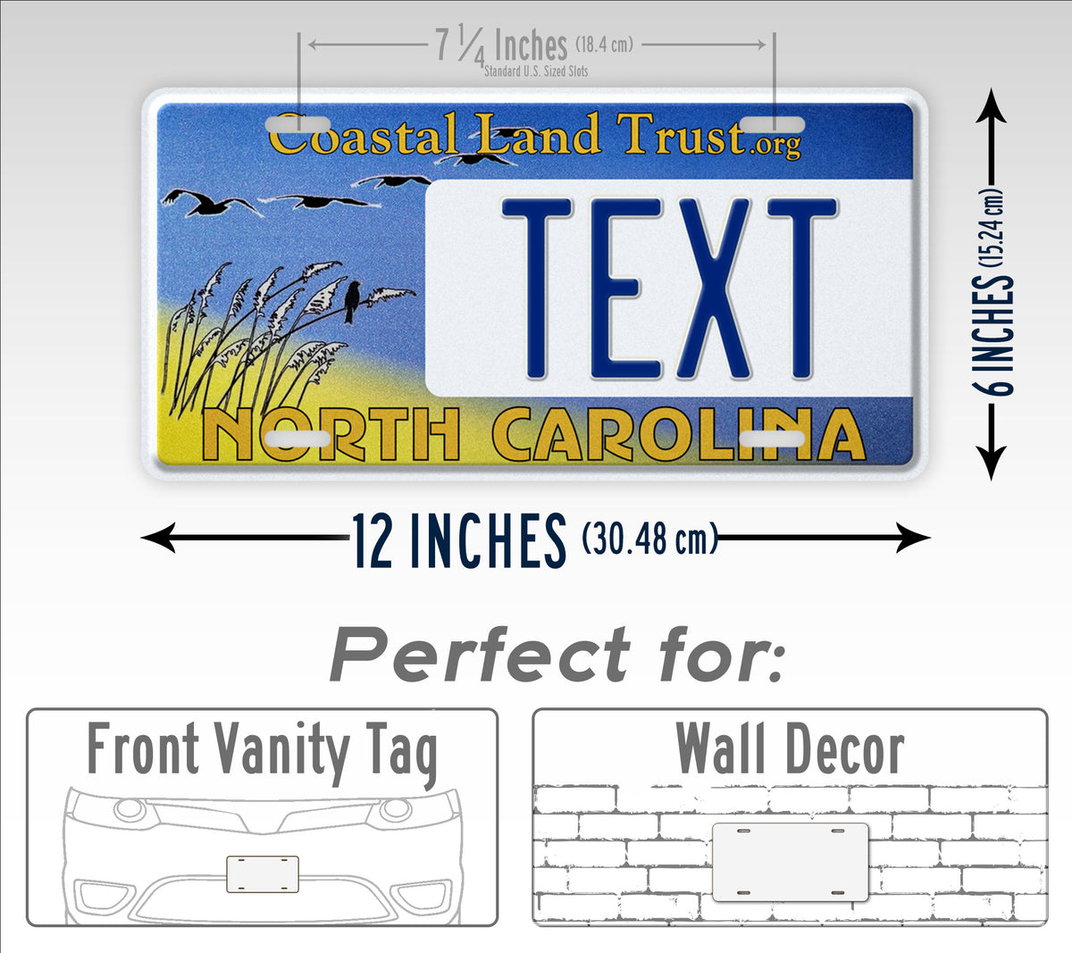 Custom North Carolina Coastal Land Trust 2011 License Plate