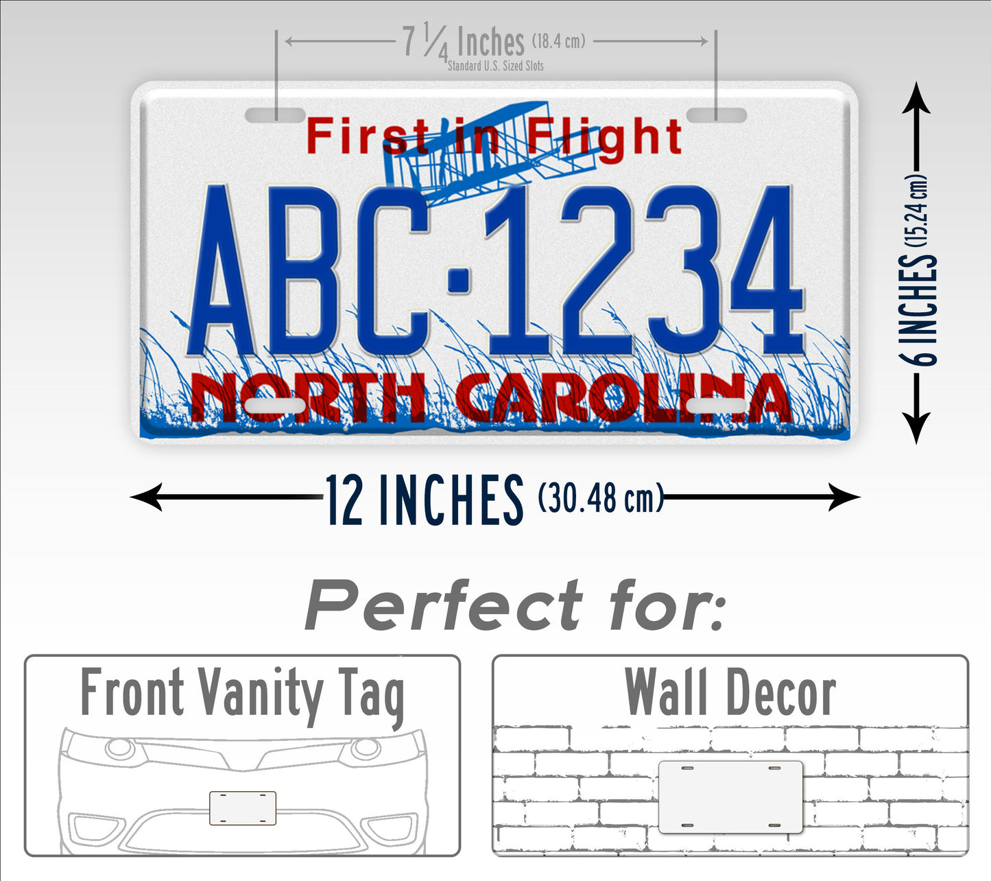 Personalized North Carolina First In Flight Custom State License Plate