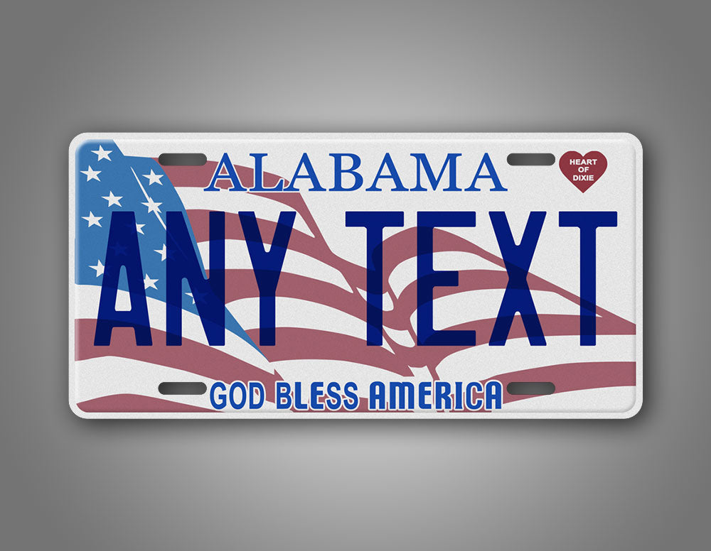 Novelty Alabama God Bless America Custom 6x12 License Plate