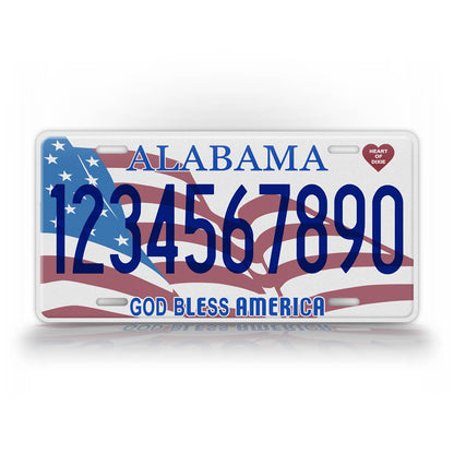 Novelty Alabama God Bless America Custom 6x12 License Plate