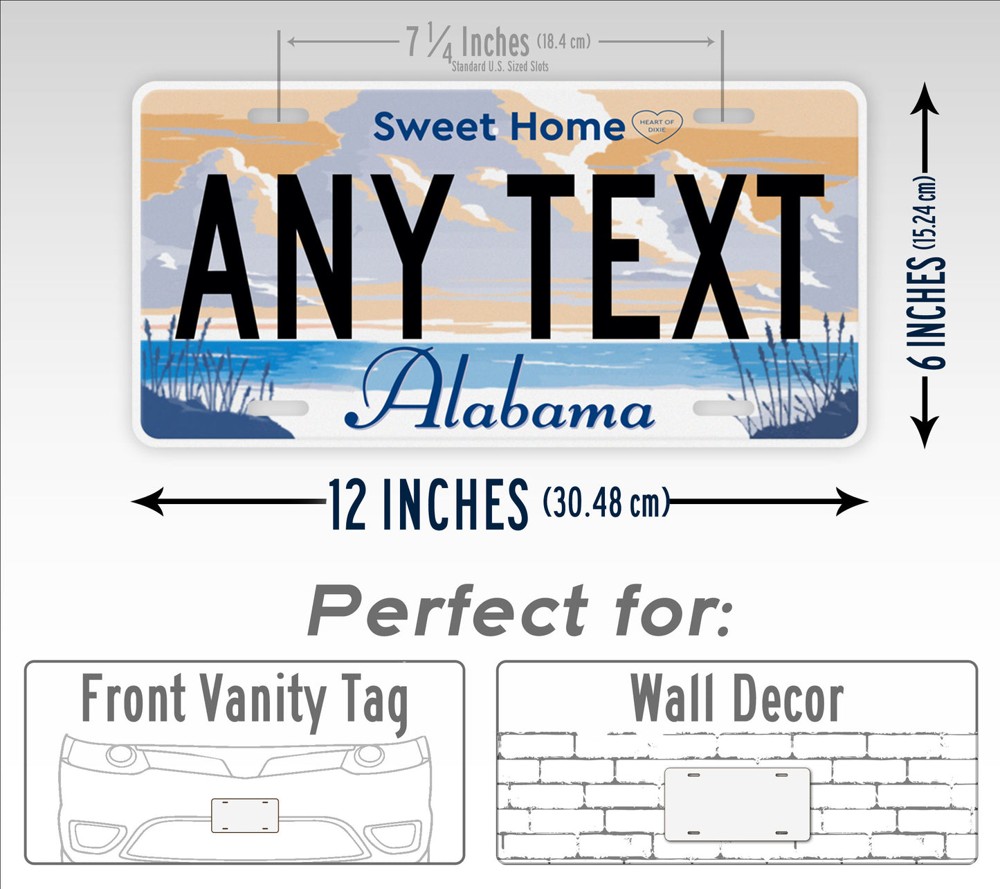 Personalized 2009-2013 Alabama State License Plate