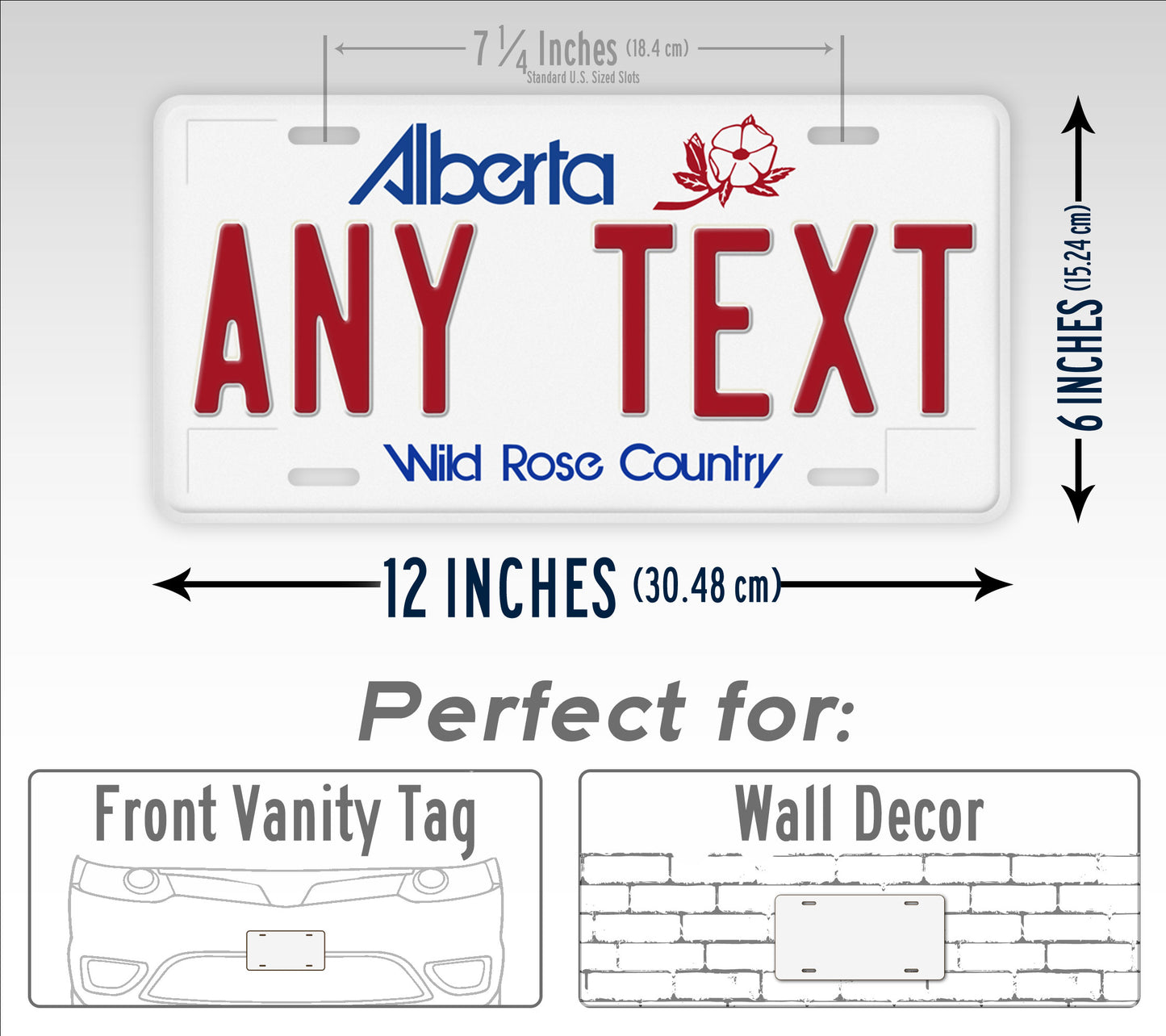 Personalized Alberta Canada Custom License Plate