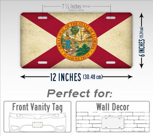 Americana Style Florida Flag License Plate