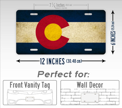 Americana Colorado Flag License Plate