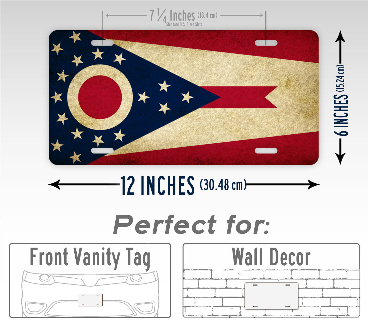 Americana Ohio Flag License Plate