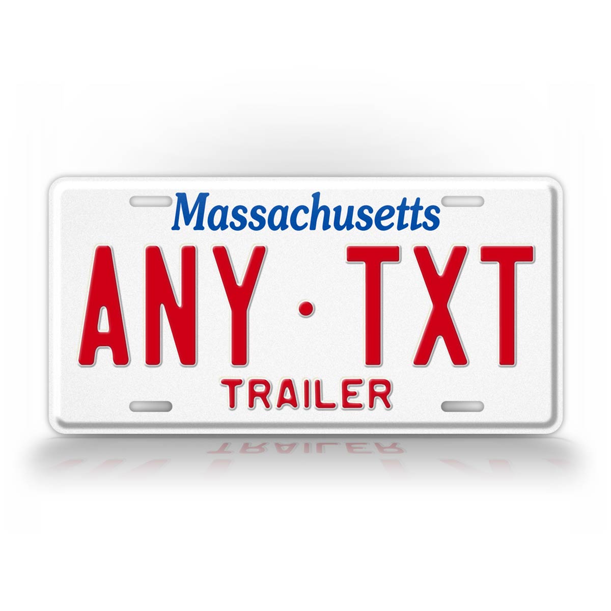 Custom Massachusetts Trailer Tag 6x12 License Plate