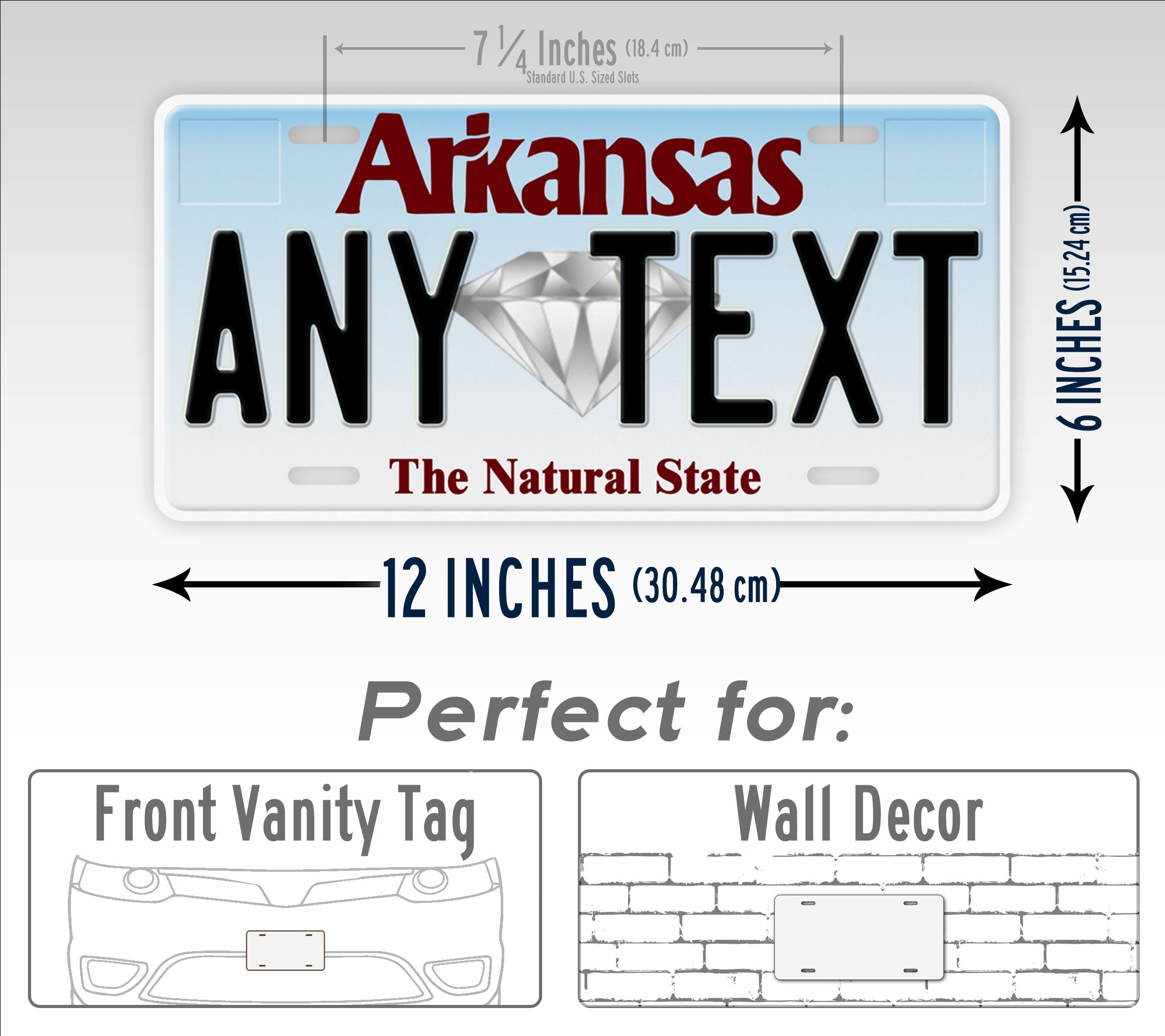 Personalized Arkansas State License Plate