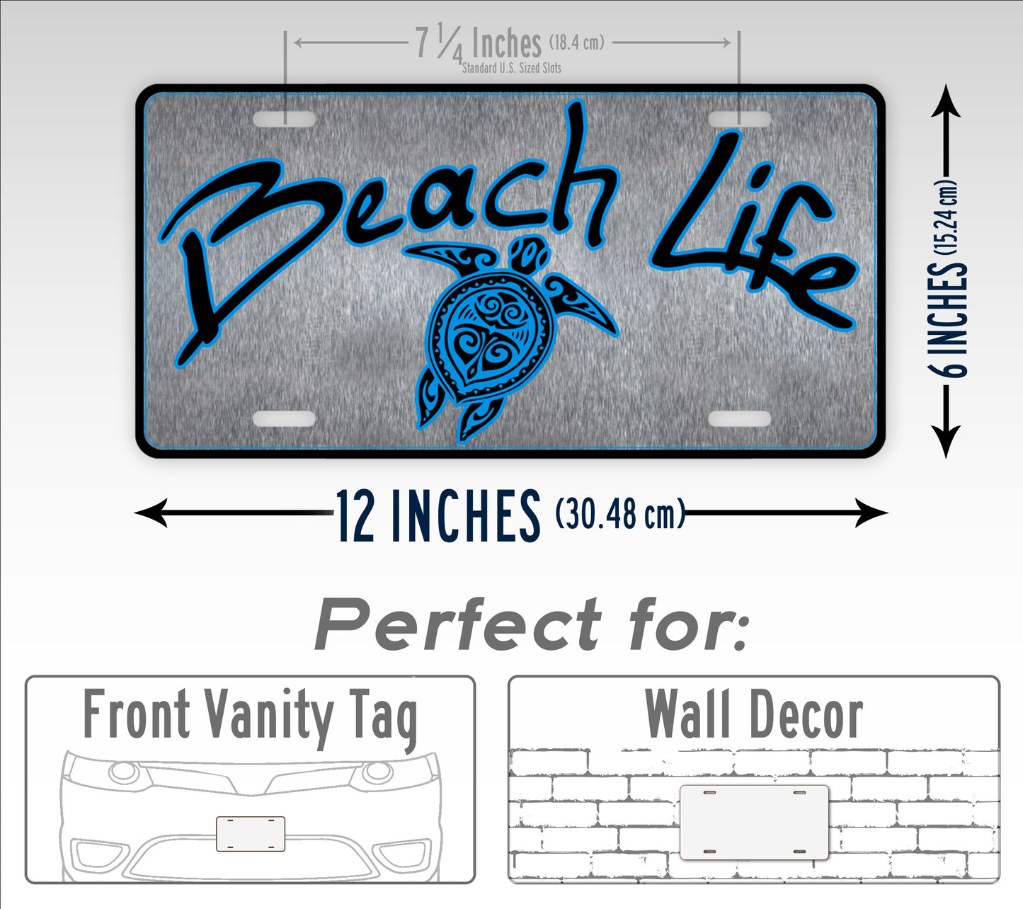 Beach Life Sea Turtle License Plate