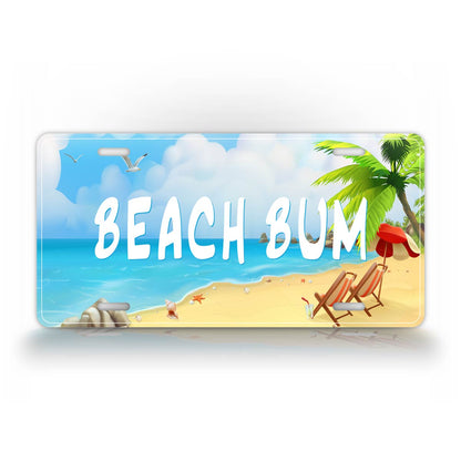 Beach Bum Novelty License Plate