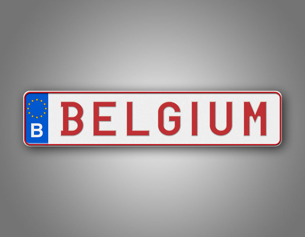 Personalized Belgium European Style License Plate