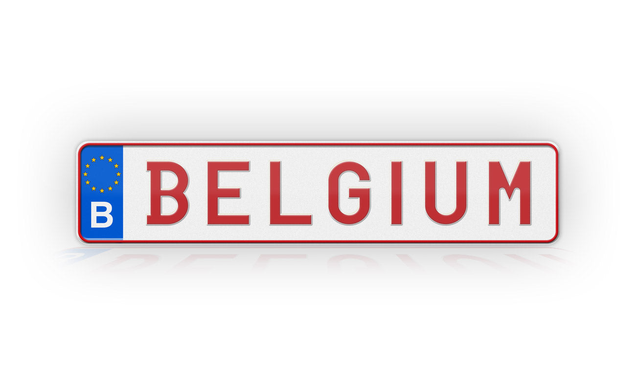 Personalized Belgium European Style License Plate