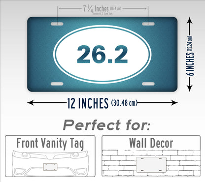 26.2 Marathon Runner License Plate