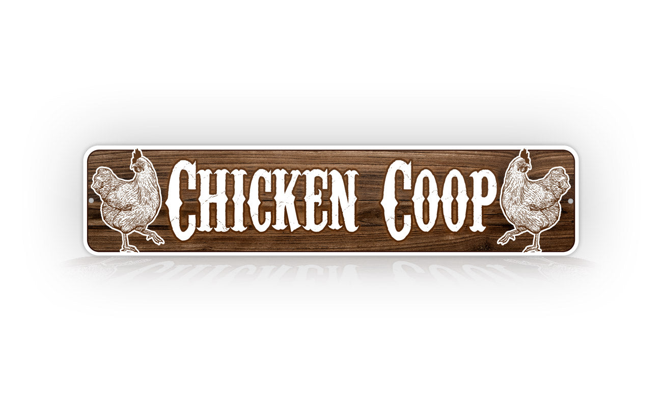 Chicken Coop Farm Wood grain Sign