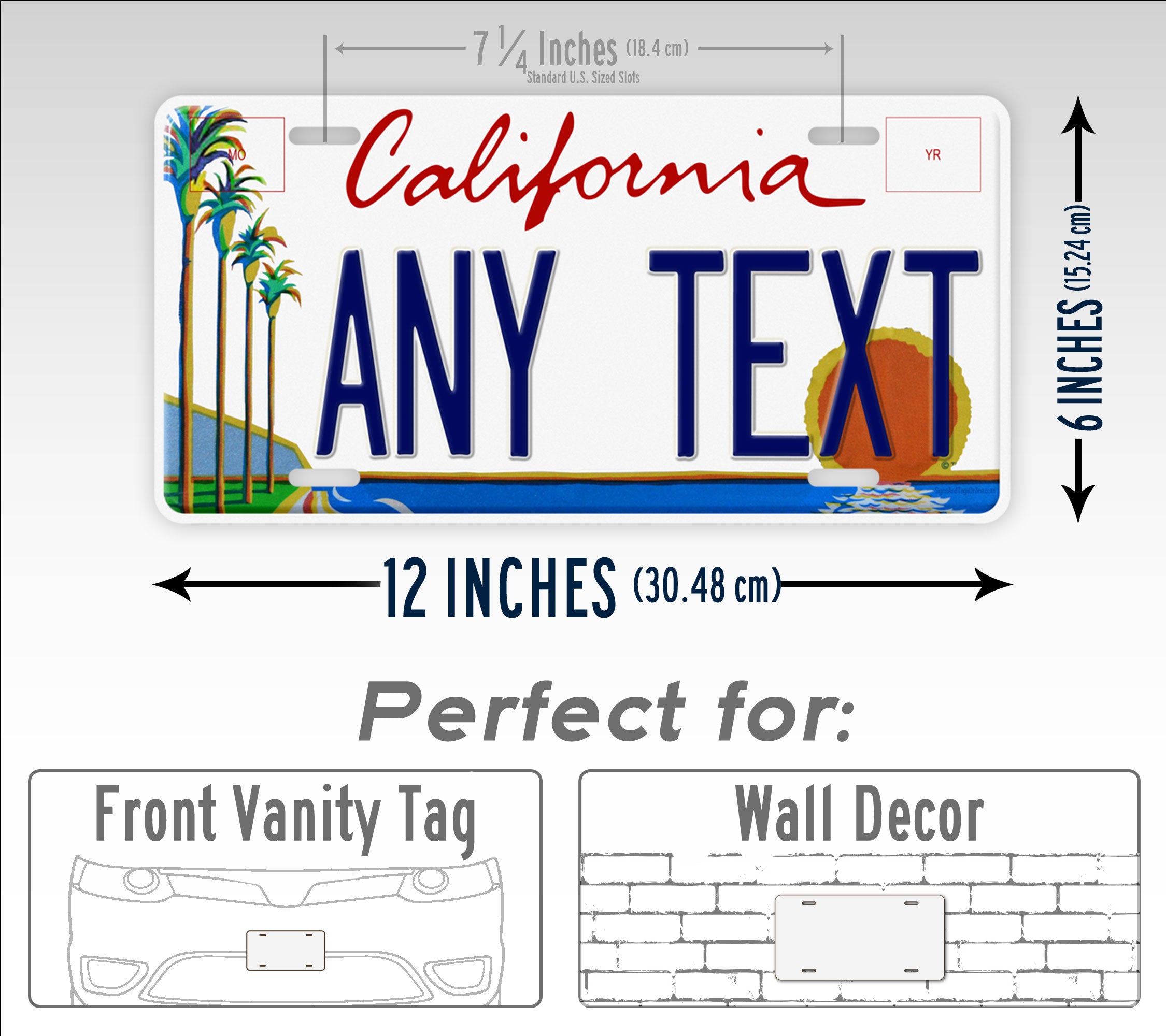 Personalized California Arts Council Palm Trees  License Plate