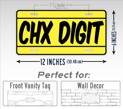 Humorous Chicks Dig It Truck License Plate