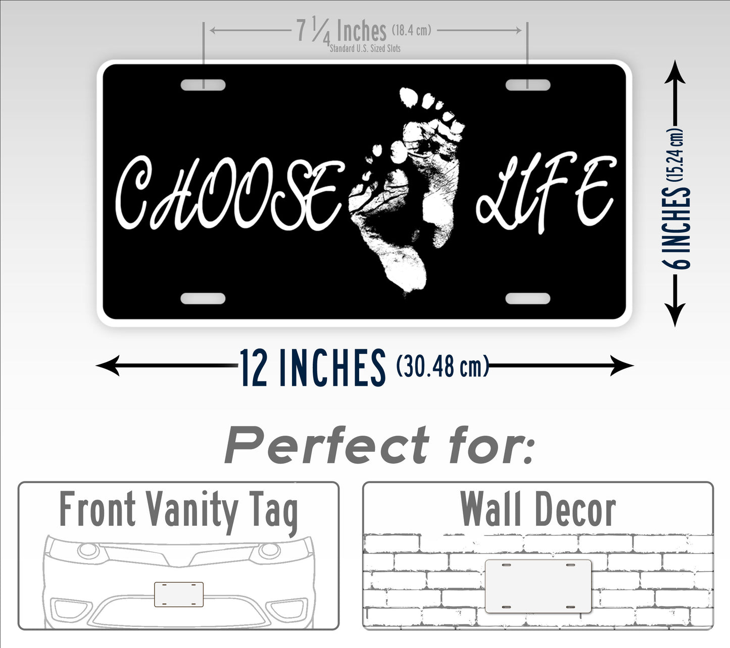 Choose Life Baby Feet Pro Life License Plate