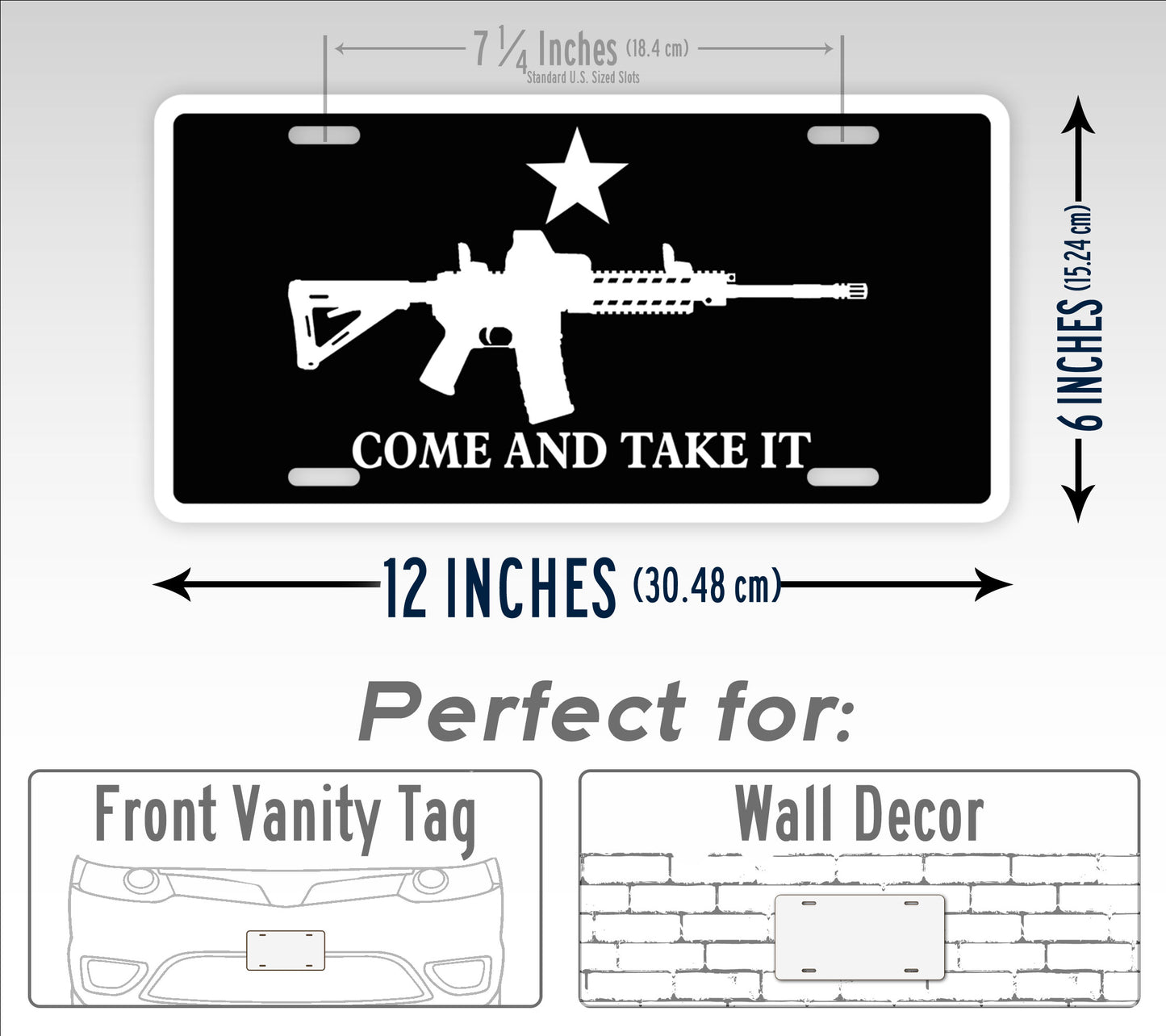 Come And Take It Assault Rifle License Plate