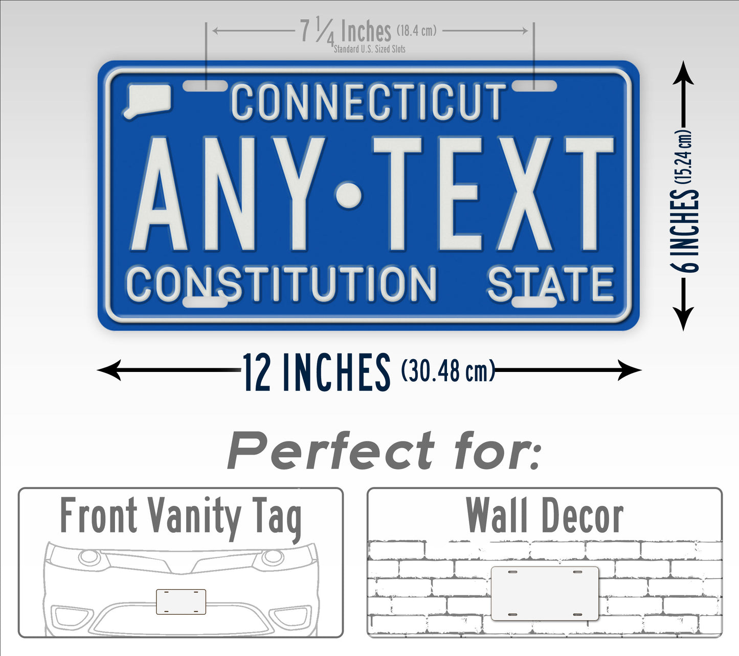 Personalized 1987-1999 Connecticut State Custom License Plate