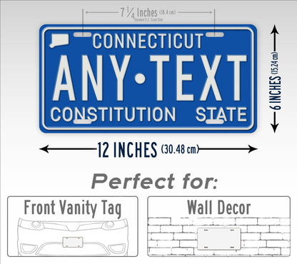 Personalized 1987-1999 Connecticut State Custom License Plate