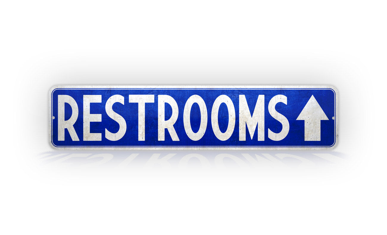 Retro Style Restroom Sign