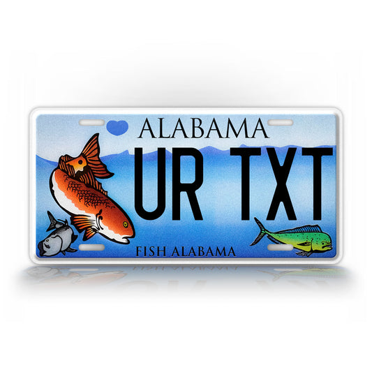 Custom Alabama Saltwater Fishing License Plate