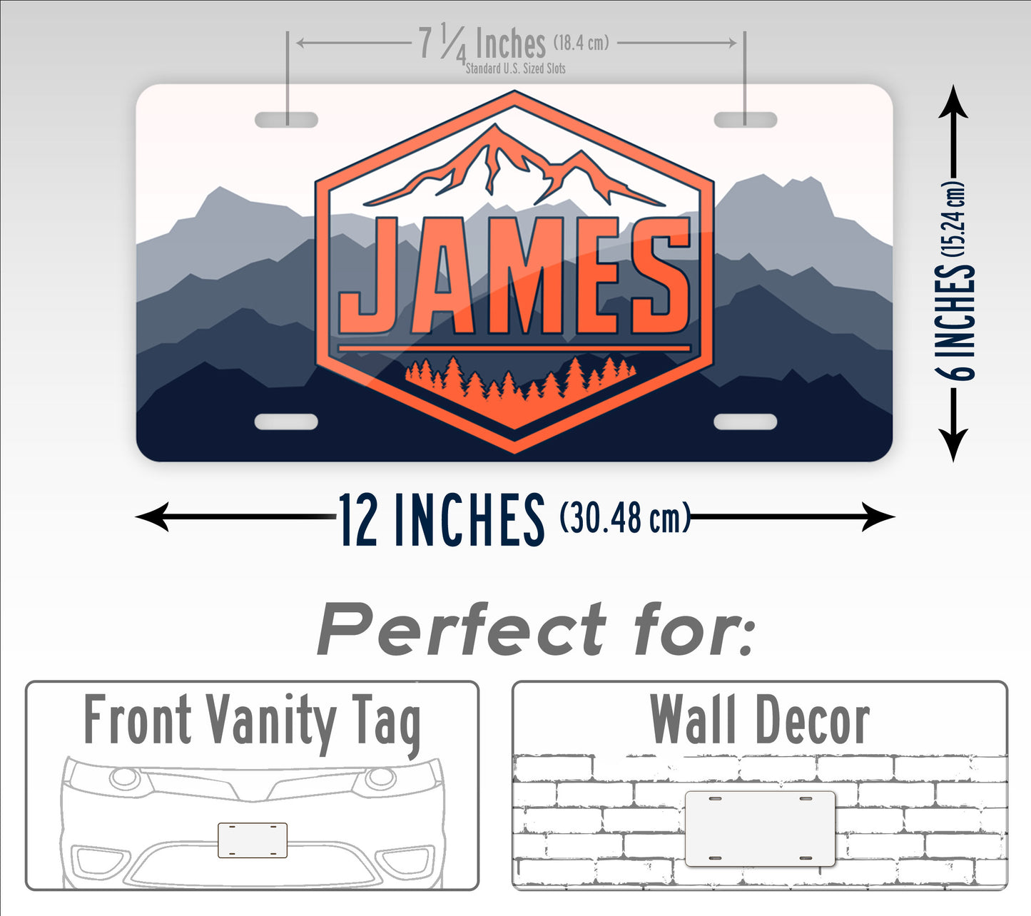 Personalized Name Hiker License Plate