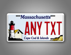 Custom Massachusetts Cape Cod & Islands Personalized License Plate
